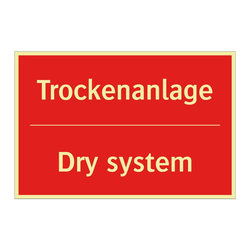 Trockenanlage - Dry system
