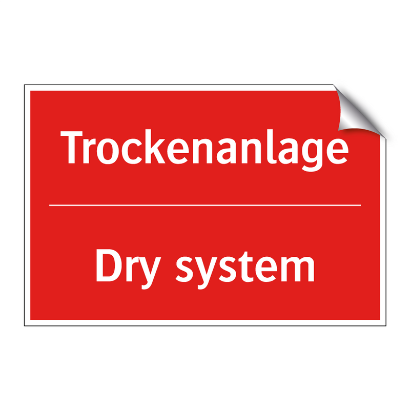 Trockenanlage - Dry system