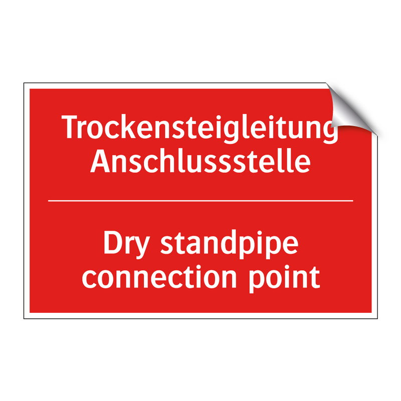 Trockensteigleitung Anschlussstelle/.../ - Dry standpipe connection point