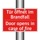 Tür öffnet im Brandfall - Door opens in case of fire