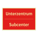 Unterzentrum - Subcenter