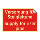 Versorgung für Steigleitung - Supply for riser pipe