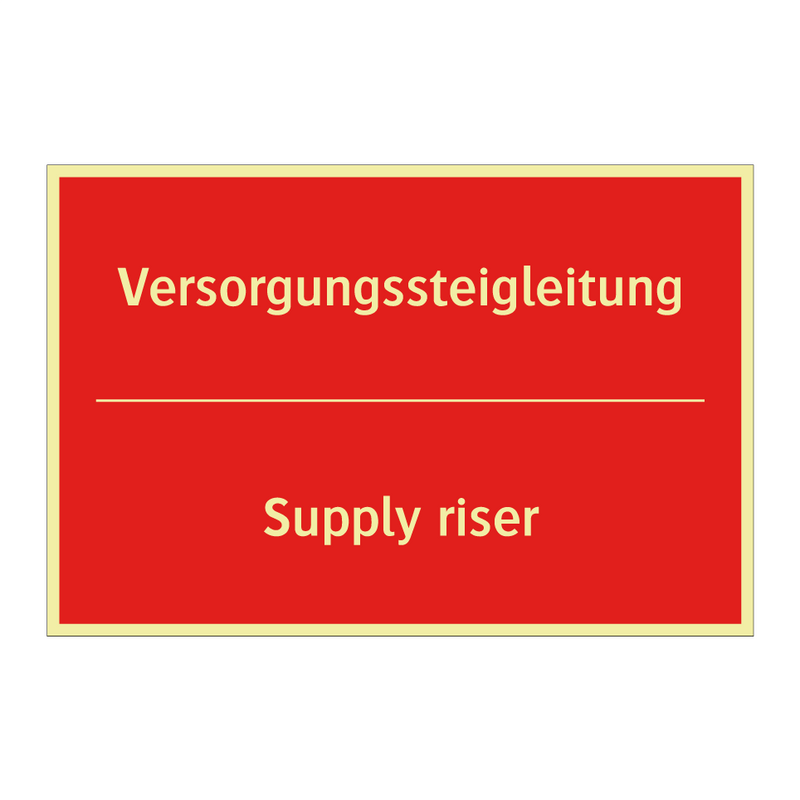 Versorgungssteigleitung - Supply riser