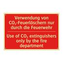 Verwendung von CO₂-Feuerlöschern /.../ - Use of CO₂ extinguishers only /.../