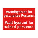 Wandhydrant für geschultes Personal/.../ - Wall hydrant for trained personnel/.../