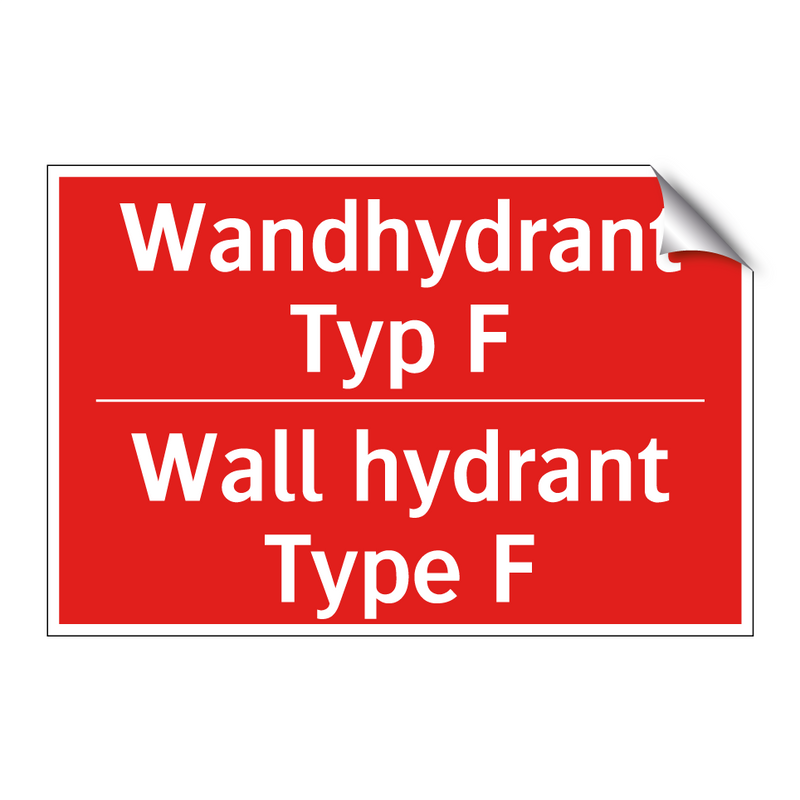 Wandhydrant Typ F - Wall hydrant Type F