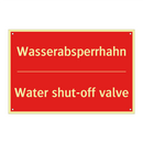 Wasserabsperrhahn - Water shut-off valve