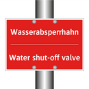 Wasserabsperrhahn - Water shut-off valve