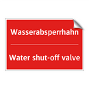 Wasserabsperrhahn - Water shut-off valve
