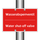 Wasserabsperrventil - Water shut-off valve
