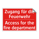 Zugang für die Feuerwehr - Access for the fire department