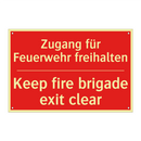Zugang für Feuerwehr freihalten/.../ - Keep fire brigade exit clear