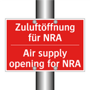 Zuluftöffnung für NRA - Air supply opening for NRA