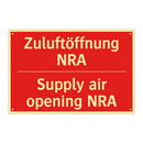 Zuluftöffnung NRA - Supply air opening NRA