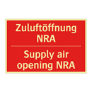 Zuluftöffnung NRA - Supply air opening NRA