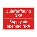 Zuluftöffnung NRA - Supply air opening NRA