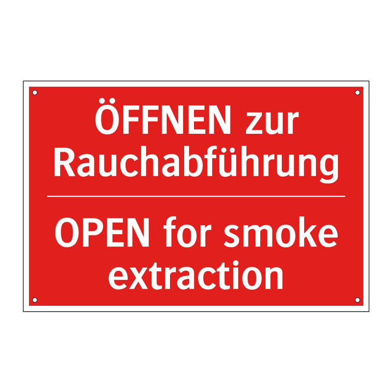 ÖFFNEN zur Rauchabführung - OPEN for smoke extraction
