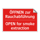 ÖFFNEN zur Rauchabführung - OPEN for smoke extraction
