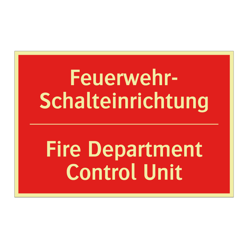 Feuerwehr- Schalteinrichtung - Fire Department Control Unit