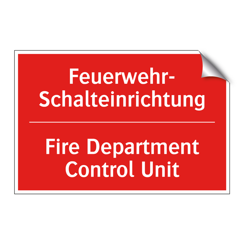Feuerwehr- Schalteinrichtung - Fire Department Control Unit
