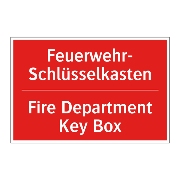Feuerwehr- Schlüsselkasten - Fire Department Key Box