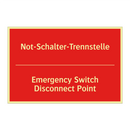 Not-Schalter-Trennstelle - Emergency Switch Disconnect Point/.../