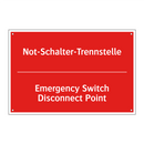 Not-Schalter-Trennstelle - Emergency Switch Disconnect Point/.../