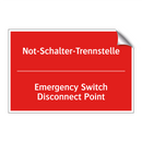 Not-Schalter-Trennstelle - Emergency Switch Disconnect Point/.../