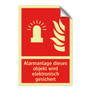 Alarmanlage dieses objekt wird elektronisch gesichert