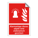 Alarmanlage dieses objekt wird elektronisch gesichert