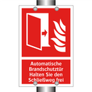 Automatische Brandschutztür Halten Sie den Schließweg frei
