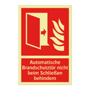 Automatische Brandschutztür nicht beim Schließen behindern
