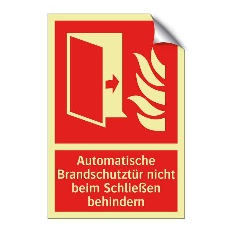 Automatische Brandschutztür nicht beim Schließen behindern