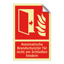 Automatische Brandschutztür Tür nicht am Schließen hindern