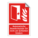 Automatische Brandschutztür Tür nicht am Schließen hindern