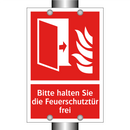 Bitte halten Sie die Feuerschutztür frei