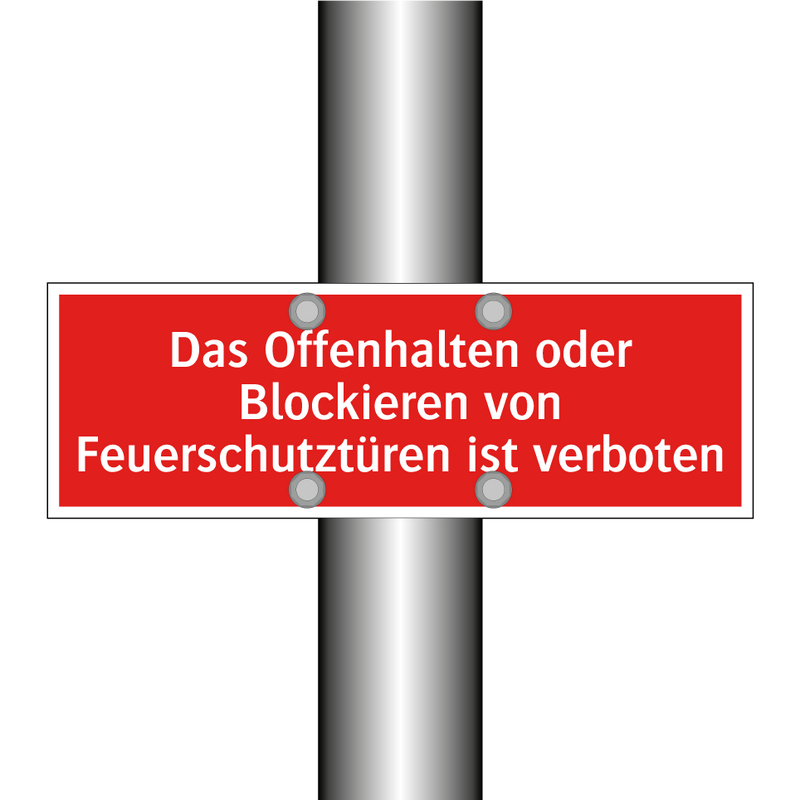 Das Offenhalten oder Blockieren von Feuerschutztüren ist verboten