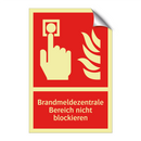 Brandmeldezentrale Bereich nicht blockieren