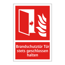 Brandschutztür Tür stets geschlossen halten