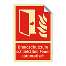 Brandschutztüre schließt bei Feuer automatisch