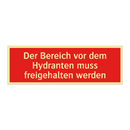 Der Bereich vor dem Hydranten muss freigehalten werden