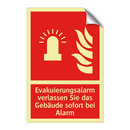 Evakuierungsalarm verlassen Sie das Gebäude sofort bei Alarm