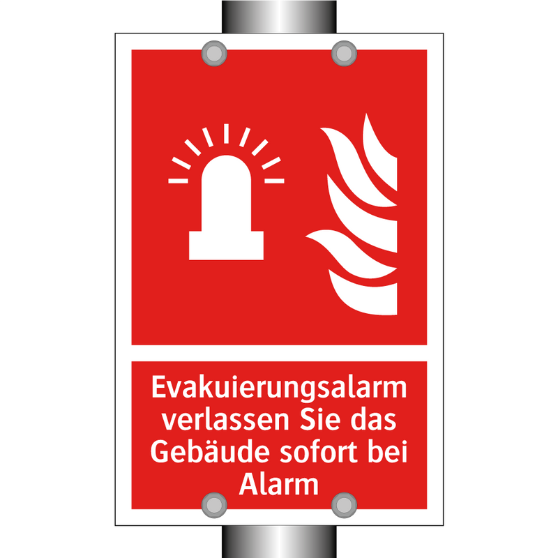 Evakuierungsalarm verlassen Sie das Gebäude sofort bei Alarm