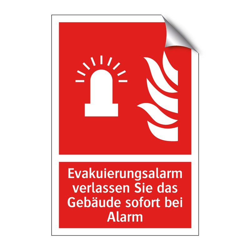 Evakuierungsalarm verlassen Sie das Gebäude sofort bei Alarm