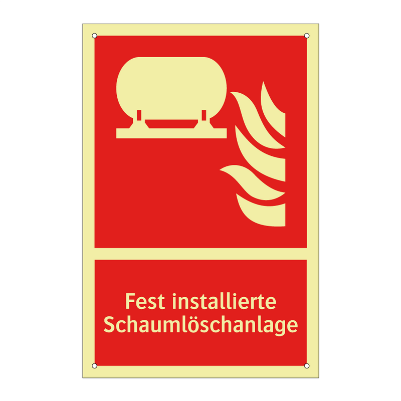 Fest installierte Schaumlöschanlage