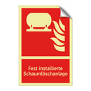 Fest installierte Schaumlöschanlage