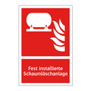 Fest installierte Schaumlöschanlage