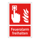 Feueralarm freihalten