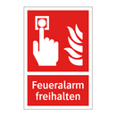 Feueralarm freihalten