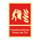 Feuerlöschdecke hinter der Tür